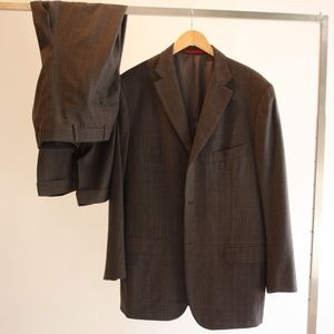 Isaia napoli two piece checkered suit